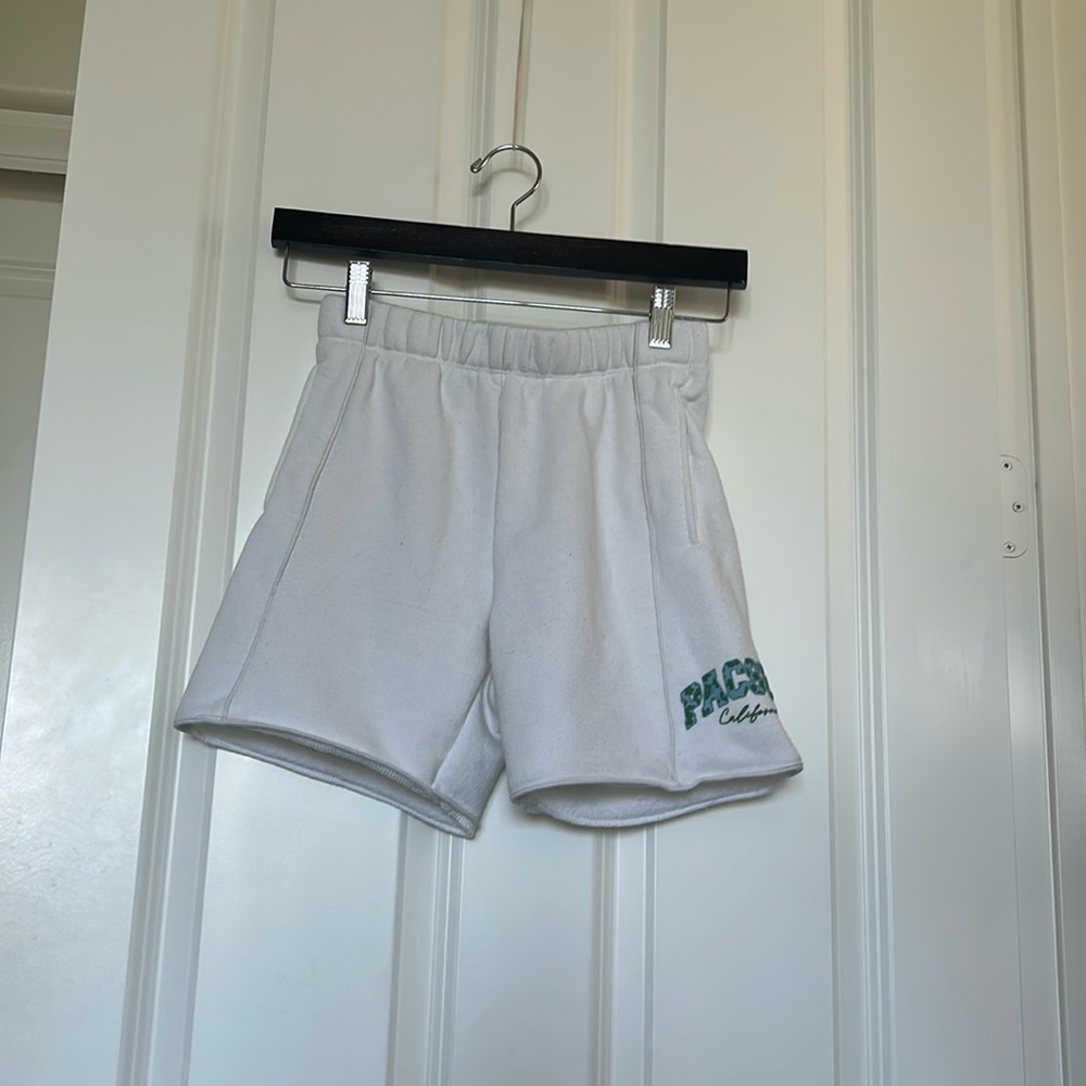 PacSun White Logo Athletic Shorts - Girls Size L